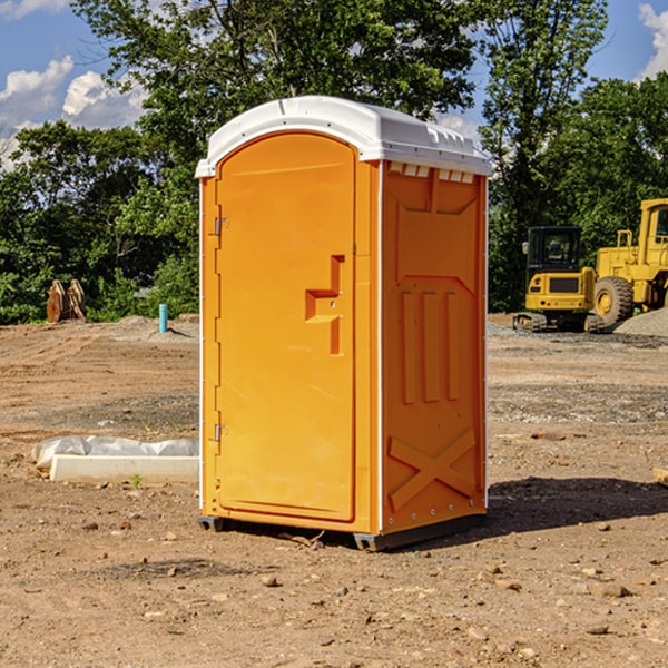 how often are the portable restrooms cleaned and serviced during a rental period in Blakeslee PA